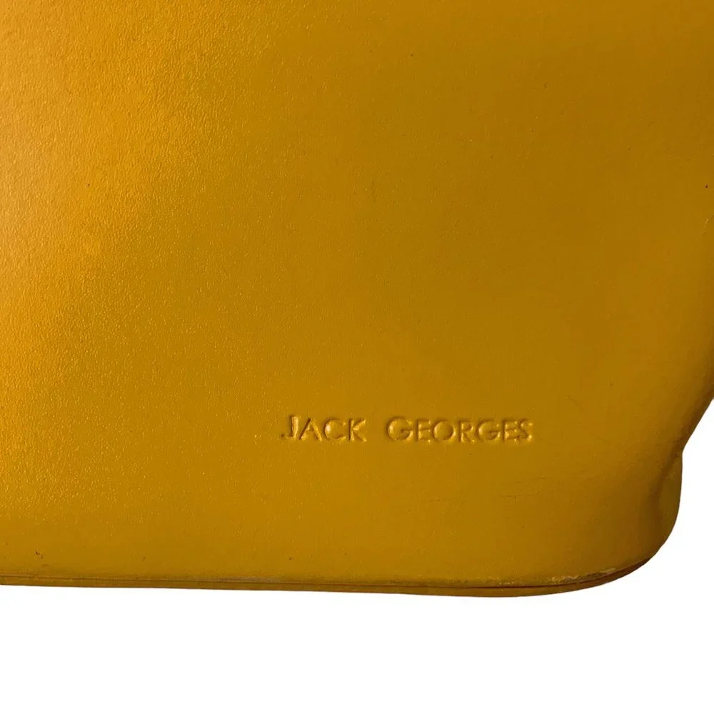 JACK GEORGES Milano Madison Avenue Mustard Leather‎ Large Business Tote